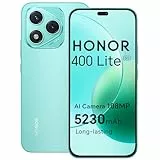 HONOR 400 Lite Smartphone 5G Dual SIM NFC, 256GB/8GB RAM, Simlockfrei Android-Handy ohne Vertrag (108MP mit AI-Kamerataste, 6,7 Zoll Display, 5230mAh, Android 15) Mars Green