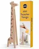 NEUE OTOTO Jerry die Giraffe Toasterzange – Mehrzweck-Holzzangen für Kochen, Servieren von Speisen, Küchengeschenke, lustige Geschenke, niedliche Küchenaccessoires, lustige Gadgets