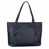 TOM TAILOR Beca Damen Shopper Umhängetasche Reißverschluss Groß Blau