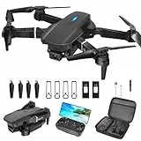Drohne mit Kamera 4K, ferngesteuerter Quadrocopter mit Headless-Modus, Start/Landung mit einer Taste, Höhenhaltung, faltbar, Flugroute, 360°-Flip, Mini-Drohne als Geschenk für Anfängerkinder