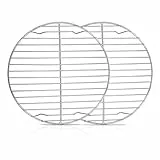 Homikit Abkühlgitter 2er-Set, Edelstahl Rund Kuchengitter Auskühlgitter zum Backen Kühlen Dämpfen, Gesund & Langlebig, Rostfrei & Spülmaschinengeeignet, 23 cm