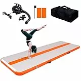 Tuxedo Sailor Air Track Matte 3M/4M Inflatable Tumbling Mat, 10 cm Thick Gymnastics Mat, Training Mat, Air Mat with Electric Air Pump, Gym Mat for Gymnastics, Yoga, Tumbling, Cheerleading
