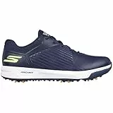 Skechers Herren Mens Shoe-Go Golf Elite Vortex Sneaker, Marineblauer Synthetik-Limettenbesatz, 45 EU