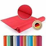 DoYourYoga Fitnessmatte Yogamatte »Kirana« aus ECO-PVC - 183 x 61 x 0,4 cm - rutschfest & robust - Gymnastikmatte Yoga Matte Trainingsmatte Pilates Workout - Himbeerrot