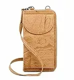 Beige Kork Handytasche + Geldbeutel | Handy Tasche und Portemonnaie in einem | 2 in 1 | nachhaltig & vegan