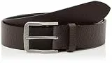 Calvin Klein Klassischer flacher Herren-Ledergürtel, 3,5 cm, Braun (Delicioso/Antiksilber), 95 cm