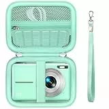Supmay Tragetasche für VAHOIALD/für CAMKORY/für YiFuar/für FAYIBUY Digitalkamera 1080P Fotokamera, Speicherhalter Reisetasche mit Mesh Tasche für Batterie, USB-Kabel, SD-Karte, Hellgrün