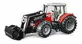 bruder 03047 - Massey Ferguson 7624 mit Frontlader - 1:16 Fahrzeuge, Landwirtschaft, Bulldog, Trecker, Spielzeug ab 3 Jahre