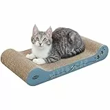 TRIXIE Kratzpappe Wild Cat – Kratzbrett für Katzen aus stabiler Wellpappe mit Katzenminze - 41 × 24 × 7 cm - zur Krallenpflege & Beschäftigung - 48000
