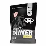 Mammut Nutrition Crash Weight Gainer Pulver Vanilla – 1,4 kg – 518 kcal/Shake für Gewichtszunahme – 80% Kohlenhydrate – 4-Komponenten Protein – Ideal für Ausdauer- und Leistungssportler