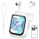 Relxhome NE20 Übersetzer Kopfhörer, 3-in-1 Übersetzungskopfhörer 165 Sprachen mit App, 7 Übersetzungsmodi Echtzeit Übersetzer Ohrhörer, Bluetooth 6.0 Übersetzer Kopfhörer für Lernen, Business, Weiß