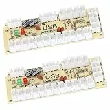ASHATA Zero Delay USB PC Encoder, Game Controller USB Encoder Board mit Button Wire und 5 Pin Joystick Kabel, für PC für MAME für Retropie(QM070913 (doppelt))
