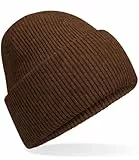 Hatstar Warme Damen Beanie Mütze | Herren Grobstrick Wintermütze | Wollmütze Strickmütze | Unisex für Damen und Herren | Weich und Dick (Walnuß - Braun)