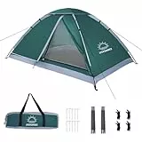 EPCPSHADES 1-2 Personen Kuppelzelte für Camping, Leichtes tragbares Backpacking-Zelt, Kleines und Einfach Aufzustellendes, Wasserdichtes Camping- und Wandernzelt für Erwachsene, Dunkelgrün