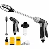 SeyYega Power Jet Hochdruckpistole für Gartenschlauch, Wasserpistole Garten mit Starkem Druck, Verstellbare Gartenschlauch Düse, Ergonomischer Griff, Ideal für Auto Waschen, Garten & Reinigung