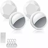 Air Tracker Tag Schlüsselfinder 4er Pack Weiß, Koffer Tracker Kompatibel mit Apple Wo ist? APP (Nur iOS), Bluetooth Key Finder für Gepäck/Taschen/Brieftasche, Smart KeyFinder, Austauschbarer Akku