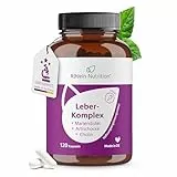 Rhein Nutrition Mariendistel Kapseln hochdosiert – Leber Komplex mit Cholin (VitaCholine®), Artischocke & Löwenzahn – Leber Kur – 120 Kapseln für 2 Monate – vegan – laborgeprüft – Made in Germany