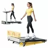 Laufband für Zuhause mit 10% Neigung, 1-10km/h unter den Schreibtisch Walking pad, 3.0HP Leiser Motor, Elektrisches Laufband mit 3 Steigung, Großes LED-Display, Fernbedienung und App