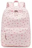 LEDAOU Rucksack für Teenager Mädchen Schulrucksack große Büchertaschen Grundschule High School Cord leichte Laptop-Taschen für Mädchen Frauen Casual Travel Daypacks (Kleine Blumen 212)