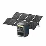 Anker SOLIX C300 Tragbare Powerstation mit 60W Solarpanel, 288Wh LiFePO4 Akku, 300W(Max 600W) Solargenerator, 140W Beiseitige Schnellladeleistung, Für Camping, Draußen, Reisen, Notfälle, unterwegs