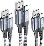 sweguard USB C Kabel 3.1A [3Stück 3m+2m+1m] Schnellladung,Ladekabel USB C iPhone 16 15 Pro Max Type C Nylon Ladekabel Samsung Schnellladekabel für Samsung S25 S24 S23 S22 S21 zu S8,Note20,A71/A70,M31