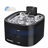 Katzenbrunnen kabellos 118oz/3,5L Drahtlos & Ultra-leise mit Sensor- und Zeitmodus,Edelstahlpalette, batteriebetriebener Trinkbrunnen für Katze,Trinkbrunnen für Katze (3.5L Katzenbrunnen+2Filter)