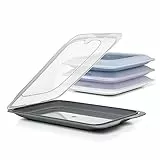 TATAY Aufschnittboxen für Kühlschrank | 4er Set Standard | Frischhaltedosen mit Deckel, Stapelbar | Geeignet für Gefrierschrank, Mikrowelle und Spülmaschine | BPA-frei, 17x3,2x25,2 cm, Pastellfarben