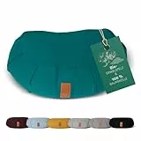 #DoYourYoga Sitzkissen Ganesh gefüllt mit Bio-Dinkelspelz | Perfekt geeignet für Meditation & Entspannung für Körper und Geist | Nachhaltig und hochwertig | 45 x 30 x 14 cm [100% Baumwolle-Dunkelgrün]