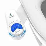 POCALAND Bidet-Aufsatz für Toilettensitz, Nicht-elektrisches Kaltwasser-Bidet mit Druckreglern, Doppeldüsen für Frontal- & Heckwäsche, Einziehbare Selbstreinigung für Frau & Alt - Weiß