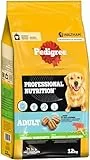 Pedigree Professional Nutrition Adult Hunde Trockenfutter für ausgewachsene Hunde mit Rind und Gemüse 12kg