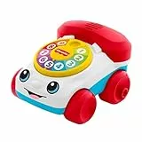 Fisher-Price Babyspielzeug Plappertelefon-Fahrzeug zum Schieben, mit Geräuschen, entwicklungsförderndes Spielzeug für Babys in der Krabbelphase, ab 6 Monaten, JKD56