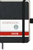 BRUNNEN Notizbuch Kompagnon Klassik | A6, punktiert, Stifthalter, schwarz