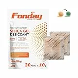 10g x 30 Stück wiederaufladbare Silikagel-Trockenmittel-Pakete Fonday Lebensmittelqualität schnelle Reaktivierung Trockenmittelbeutel Feuchtigkeitsanzeige orange bis grün