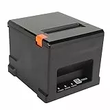Thermo POS Drucker, 80mm Direkt Thermo Belegdrucker mit Automatischer Schneidevorrichtung, USB Restaurantküchendrucker mit LAN Anschluss, Kompatibel mit Linux