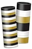 Folat 63761 Luftschlangen - BlackGold HNY - 4 mm x 4 Meter - 2 Stück - Silvester Deko, Neujahrs Party, Neujahr Silvesterdeko, Frohes Neues Jahr, Happy New Year