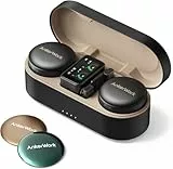 AnkerWork M650 Kabelloses Lavalier Mikrofon, Professionelle Geräuschunterdrückung, Magnetisches Cover, 2-Kanal Abnehmer, 200m Reichweite, 15k Akku, Vlogs & Livestream, Nicht geeignet für Konferenzen