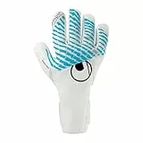uhlsport Fußball Torwarthandschuhe Fangmaschine Cybertec - Absolutgrip HN - Torwart-Handschuh mit hervorragendem Grip und Neopren-Material, weiß/cyberblau/schwarz, 8.5