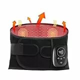 Oramuon Kabelloser Wärme-Rückenmassagegurt Mit Rotlichttherapie, 5000 mAh Akku, Heizgürtel Zur Schmerzlinderung Und Entspannung, Ideal Für Körperliche Erholung
