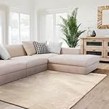 Interiyou Fargo - Teppich Wohnzimmer 230x330 cm Beige - Kurzflor Waschbar und rutschfest - Flauschiger Fellteppich aus Kunstfell - weicher Langflor Fell