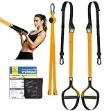 RHINOSPORT Schlingentrainer Sling Trainer Set mit Türanker Einstellbar Fitness Zuhause Suspension - geeignet für unterwegs und für das Training im Innen- und Außenbereich