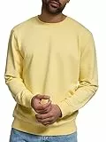 Indicode Herren Holt Sweatshirt aus Baumwollmischung | Sweater mit RIPP-Bündchen Pullover für Männer Pale Banana, L