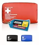 Thomatex® KFZ Verbandstasche 2025/2026 [DIN 13164-2022] – Kompakter Verbandskasten – Lange Haltbarkeit – Erste-Hilfe-Set, StVO-konform – Rot