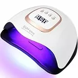 UV LED Lampe für Gelnägel, 380W 81LEDs Nagellampe Professionelle Schnell Nageltrockner mit 4 Timer, LCD Anzeige und Smart Sensor für Finger Zehennagel und für Alle Gel Nagellack, Shellac