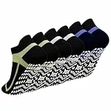 ZAKASA Rutschfeste Yoga Stoppersocken Herren: Anti Rutsch Pilates Socken with Grip Baumwolle Füßlinge Nahtloses für Trampolin Gymnastik Gym EU 39-42 Farbe 3 Paar