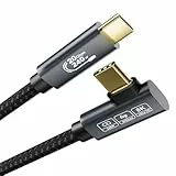 EUDOBEL USB C USB C Kabel 3m (20Gbps USBC 3.2 Datenkabel, PD3.1 240W, Winkel 90 Grad) Video 4K@144Hz/60Hz, 8K@30Hz USBC Kabel Display für Monitor, Thunderbolt 4/3, MacBook Pro, iPad Pro, Switch, VR