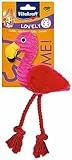 Vitakraft Safari Flamingo, Spielzeug für Hunde, Hundespielzeug Kuscheltier, mit Quietscher, aus Cord (1 Stück)