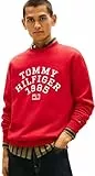 Tommy Hilfiger Herren Sweatshirt Archive mit Rundhalsausschnitt, Rot (Medium Red), M