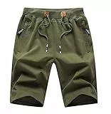 Tansozer Kurze Hosen Herren Shorts Sport Sommer Kurze Jogging Hosen Baumwolle Shorts Herren Gym Shorts Fitness Sweatshorts Armee grün1701 L
