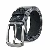 JULIUR LAMONT® Ledergürtel 40mm,Herren Gürtel Leder, Klassik Herrengürtel für Jeans, Gürtel Leder mit Geschenkbox (Black, 100)