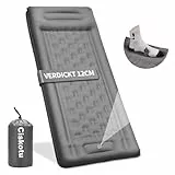 Ciskotu Aufblasbare Isomatte, 12CM Verdicktes Luftmatratze Camping mit Fußpumpe, Outdoor Isomatte Camping Ultraleicht Kleines Packmaß Campinng Schlafmatte Matratze für Hikenture, Trekking(Grau)